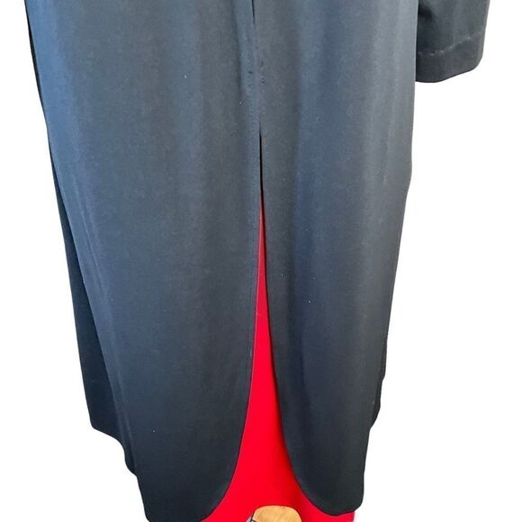 WESTSIDE Clothing Company Dress Size 8P Navy Blue and Red Vintage 1980's - Picture 4 of 14